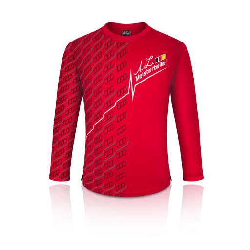 T-shirt - Baumwolle - Lange Ärmel - Rot - AZ-MT Design